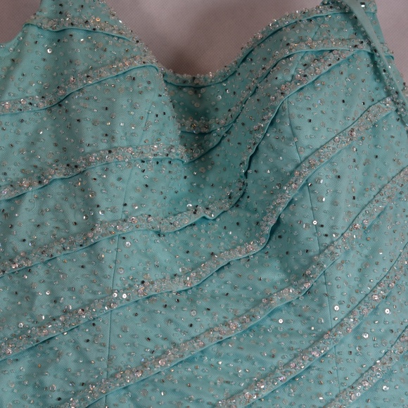 Mori Lee Sequined/beaded/Tulle Princess Dress SZ 11/12 - Picture 8 of 12